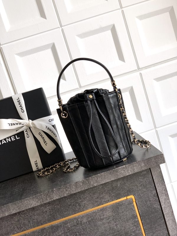 Mini Drawstring Bucket Bag “15.2x14x14cm”-007 =