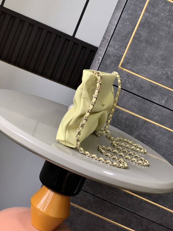 Folded Clutch with Pearl Charm “14x24x5cm”-055 =
