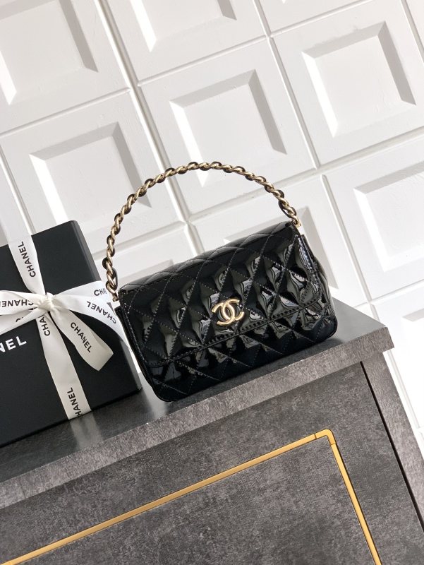 25P Mini Flap Bag with Top Handle “10.5x18.5x8cm”-007 =