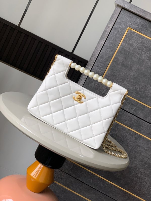 Mini Shopping Bag with Pearl Handle “24x18x7cm”-008 =AS5180