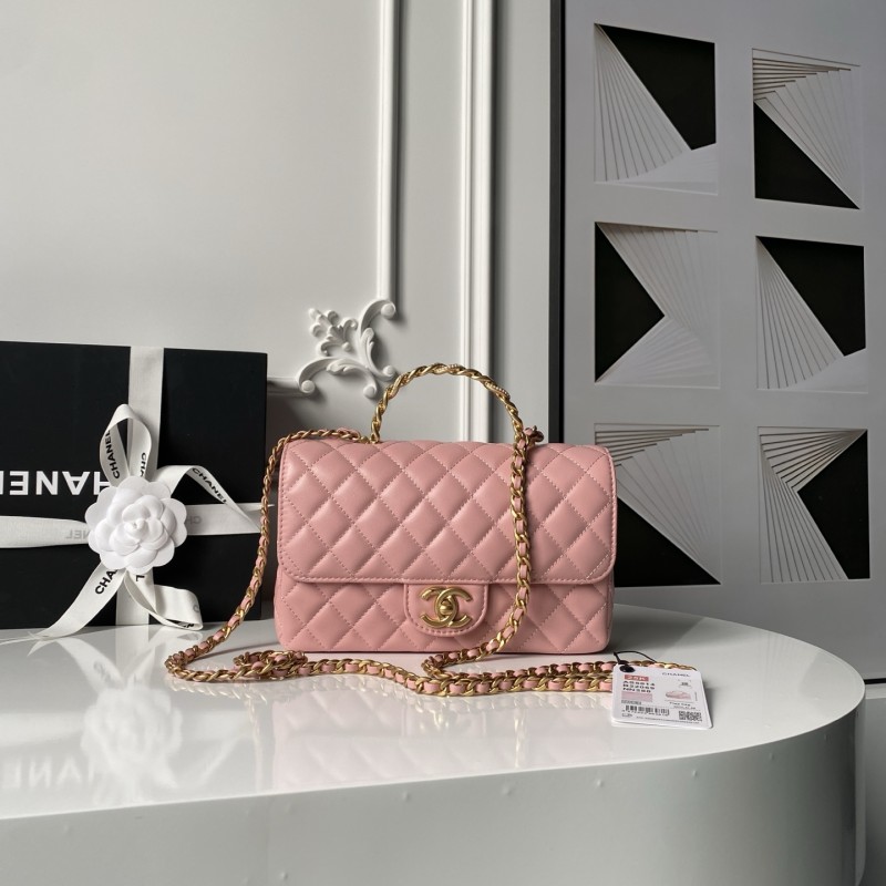 Mini Flap Bag with Top Handle  14x22.5x6cm  -087 =AS5814
