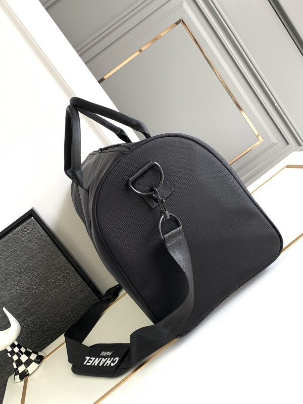 Canvas Duffle Bag with Interlocking CC Logo  45x25x21cm  -036 =