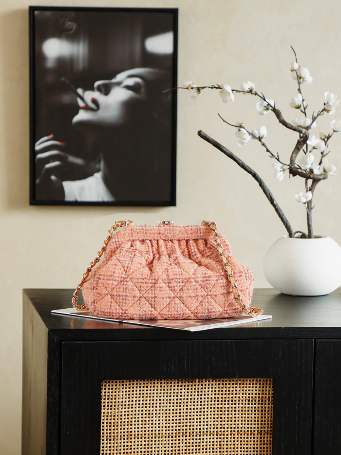 24A Haute Couture Tweed Cloud Bag  23x15x8cm  -087 =AS4714