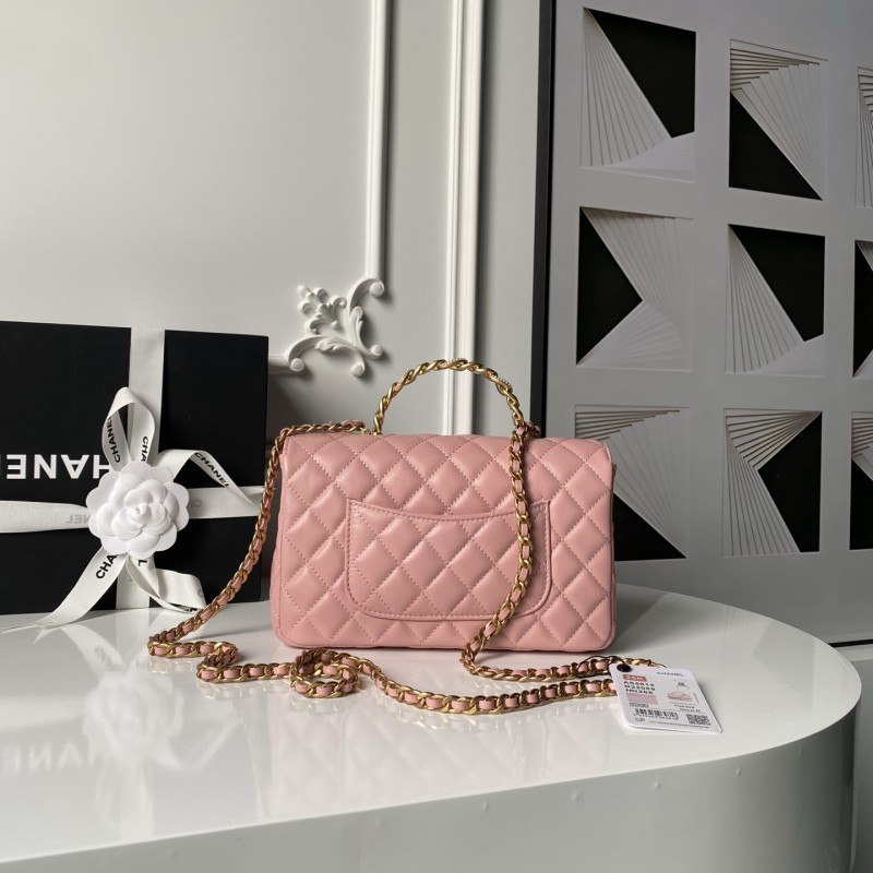 Mini Flap Bag with Top Handle  14x22.5x6cm  -087 =AS5814