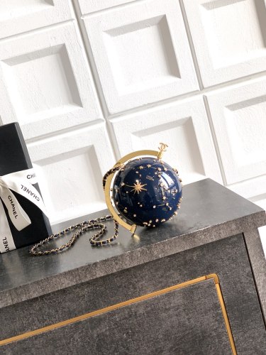 26S Globe Evening Bag with Starry Sky Motif  12cm  -0021 =
