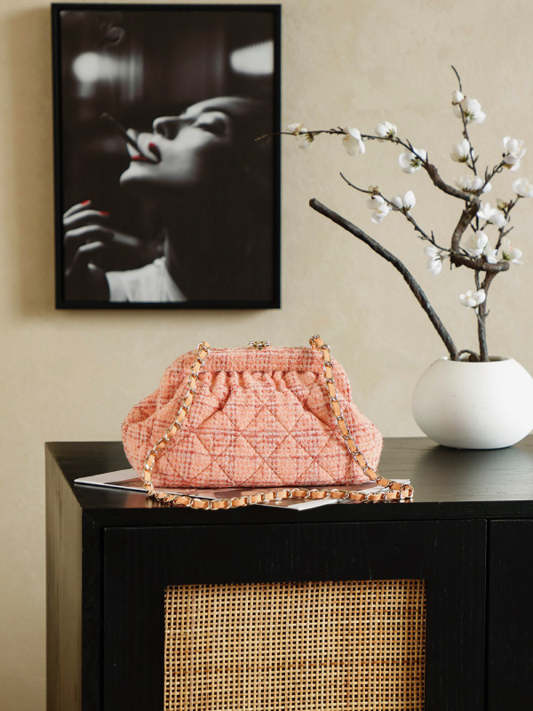 24A Haute Couture Tweed Cloud Bag  23x15x8cm  -087 =AS4714