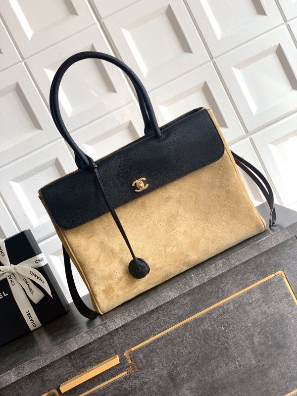 26SS Suede & Leather Tote Bag  37x16x29cm  -029 =