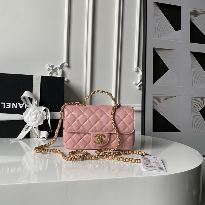 Mini Flap Bag with Top Handle  12.5x19.5x6cm  -057 =AS5813