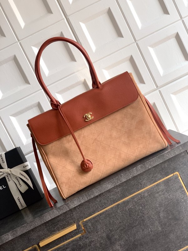 26SS Suede & Leather Tote Bag  37x16x29cm  -029 =