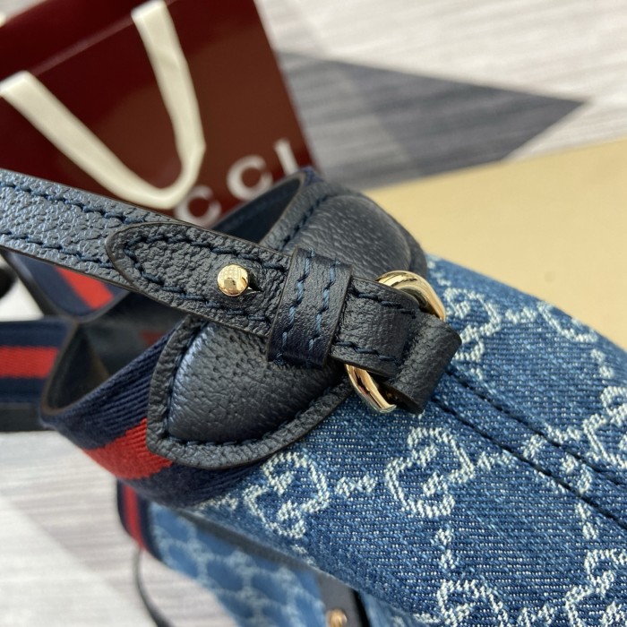 Variation blue and white GG denim “25x20x15CM”-045=