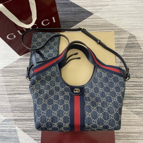 Variation blue and white GG denim “25x20x15CM”-045=