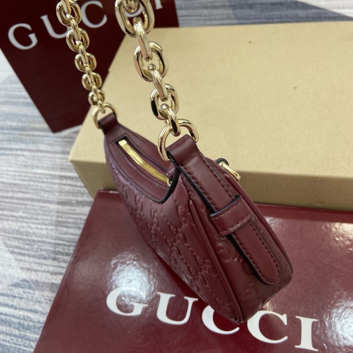 GG Emblem mini shoulder bag “19(16.5)x12x4(2.5)CM”-054=