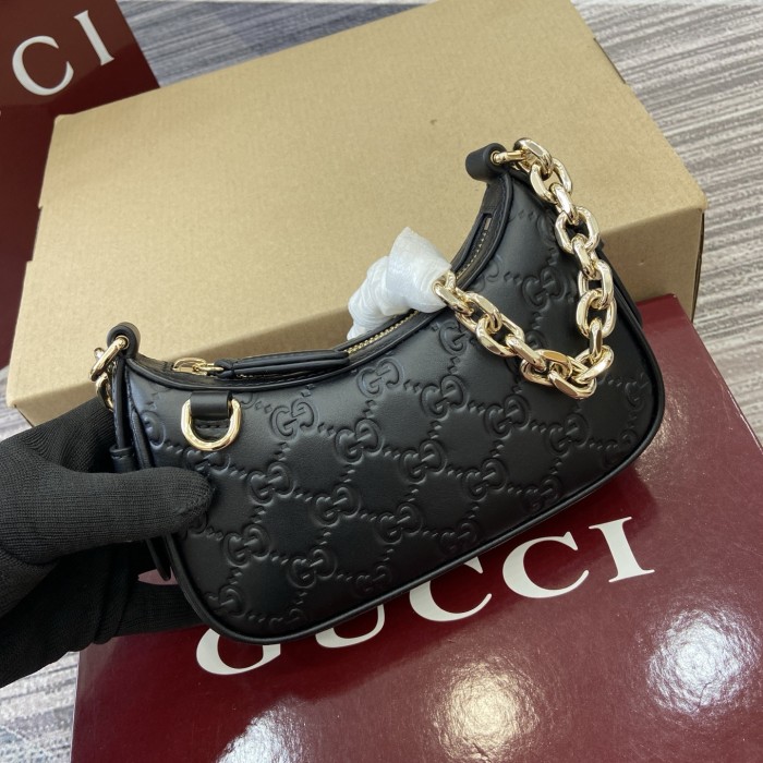 GG Emblem mini shoulder bag “19(16.5)x12x4(2.5)CM”-054=