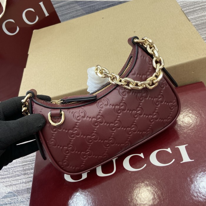 GG Emblem mini shoulder bag “19(16.5)x12x4(2.5)CM”-054=