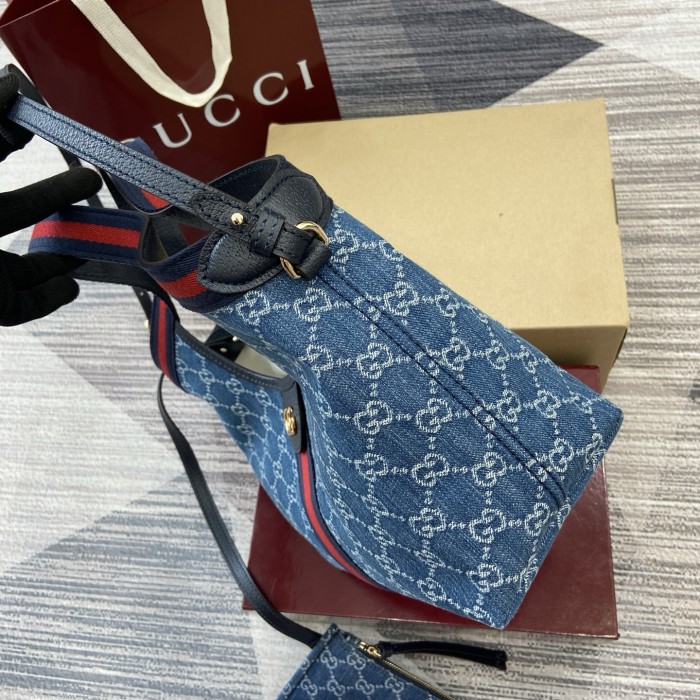 Variation blue and white GG denim “25x20x15CM”-045=