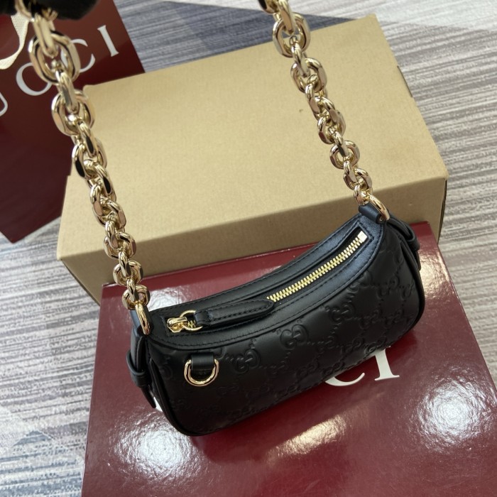 GG Emblem mini shoulder bag “19(16.5)x12x4(2.5)CM”-054=