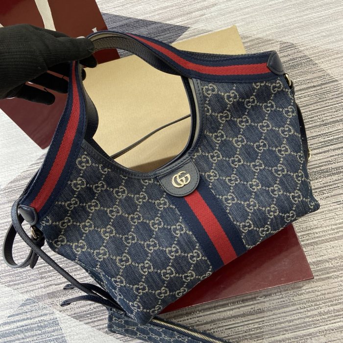 Variation blue and white GG denim “25x20x15CM”-045=
