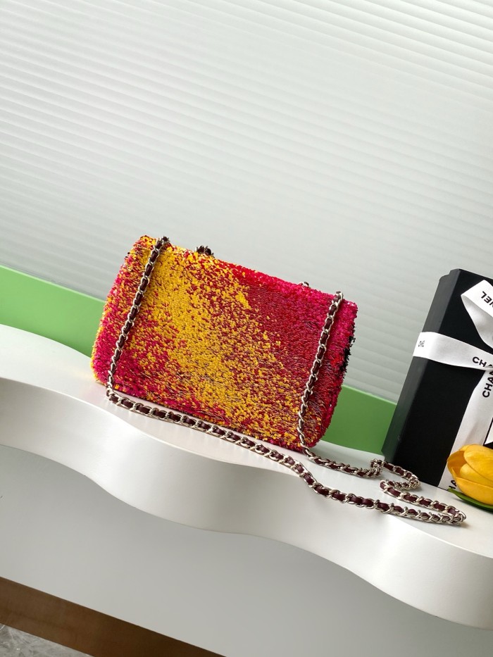 Classic Flap Bag in Sequin “14x21x8cm”-058 =AS4561