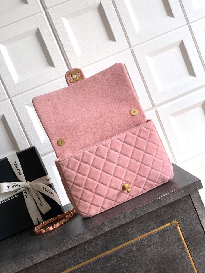 26C Classic Flap Bag in Suede “18x26x7cm”-037 =