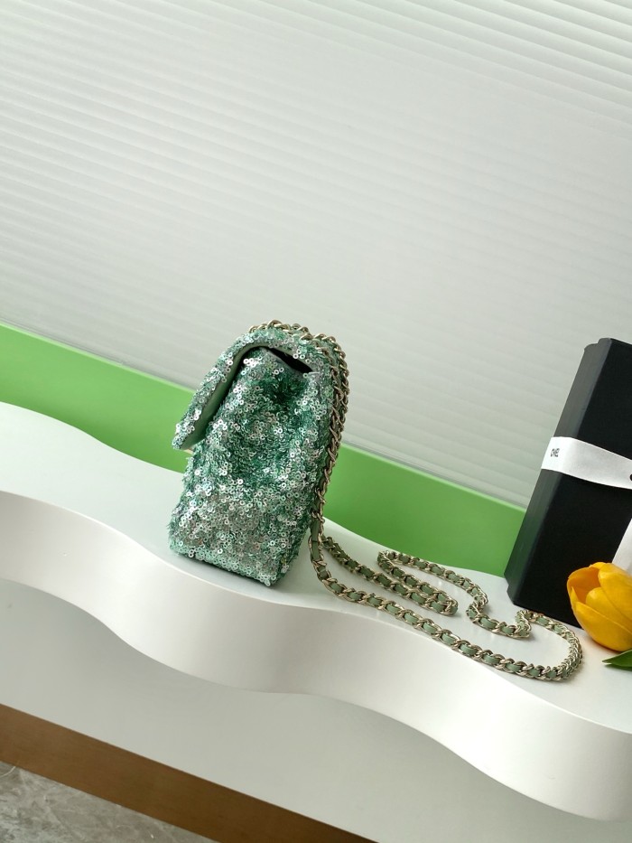 Classic Flap Bag in Sequin “14x21x8cm”-058 =AS4561