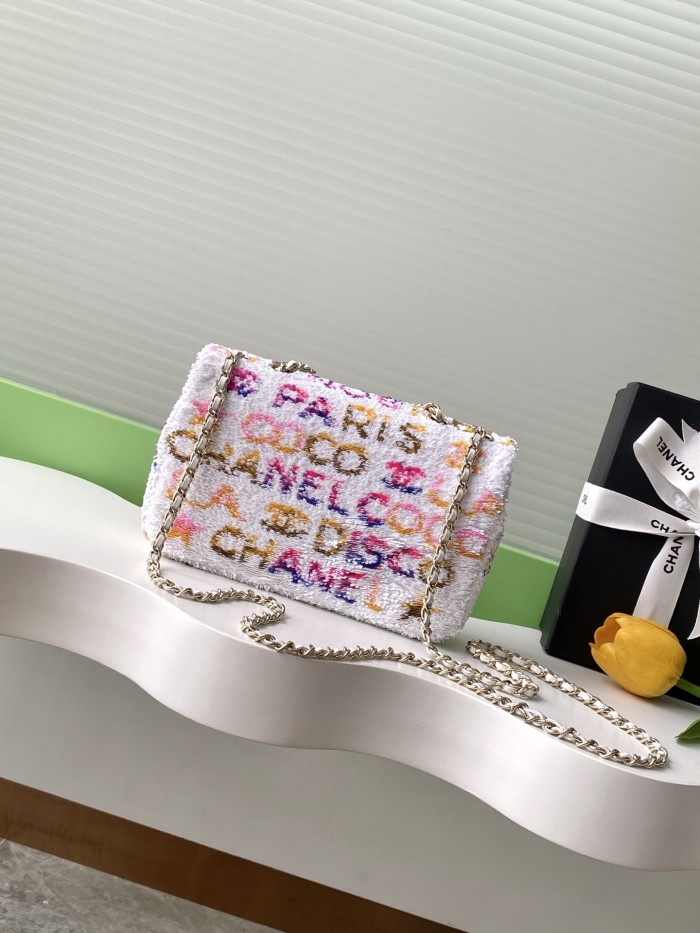 Classic Flap Bag in Sequin “14x21x8cm”-009 =AS4561