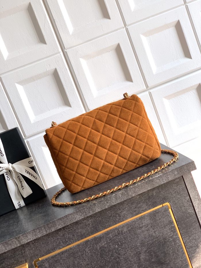 26C Classic Flap Bag in Suede “18x26x7cm”-037 =