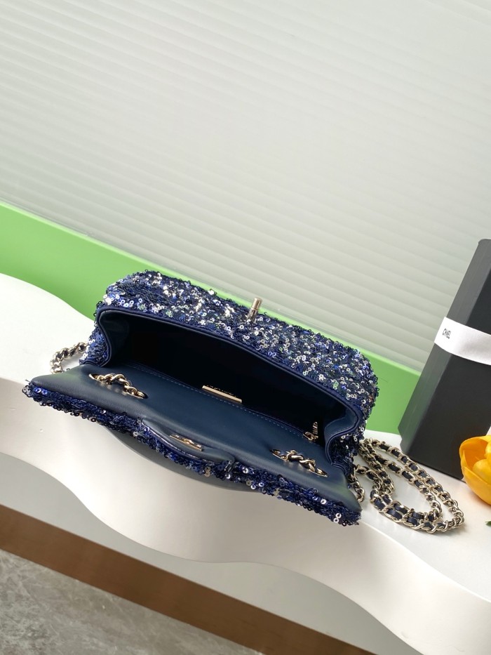 Classic Flap Bag in Sequin “14x21x8cm”-058 =AS4561