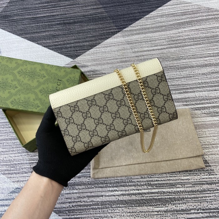GG Marmont Two-Tone Wallet With Chain “10x19CM”-003=