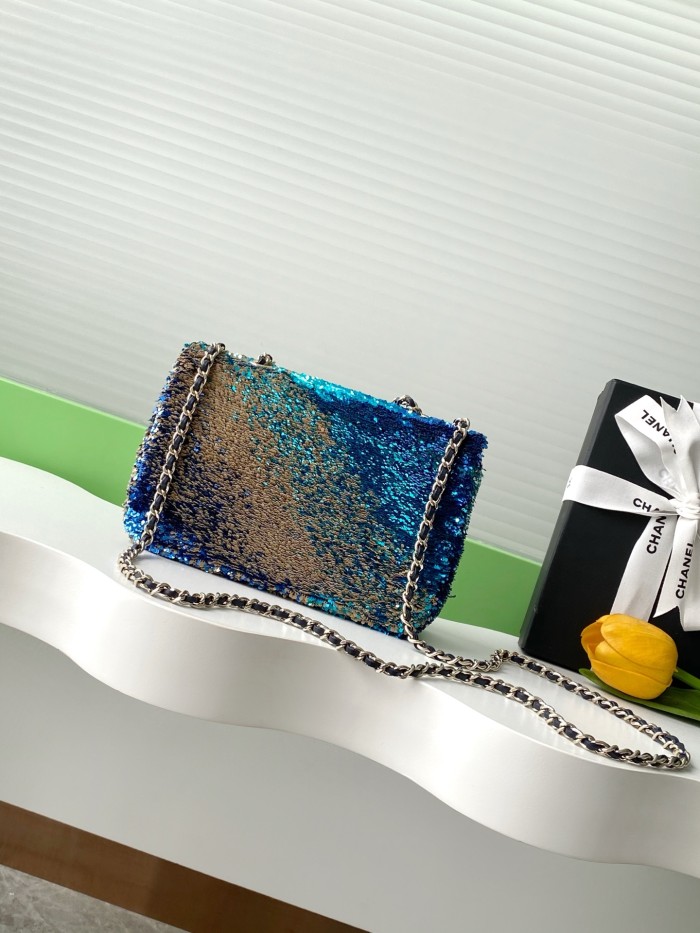 Classic Flap Bag in Sequin “14x21x8cm”-058 =AS4561