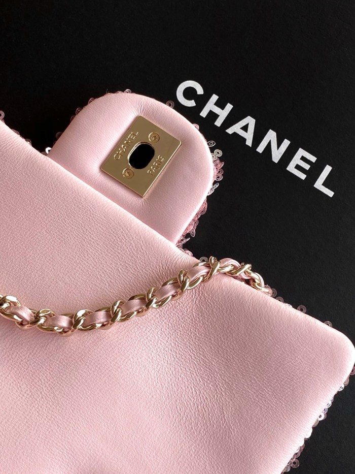 Classic Flap Bag in Sequin “14x21x8cm”-058 =AS4561