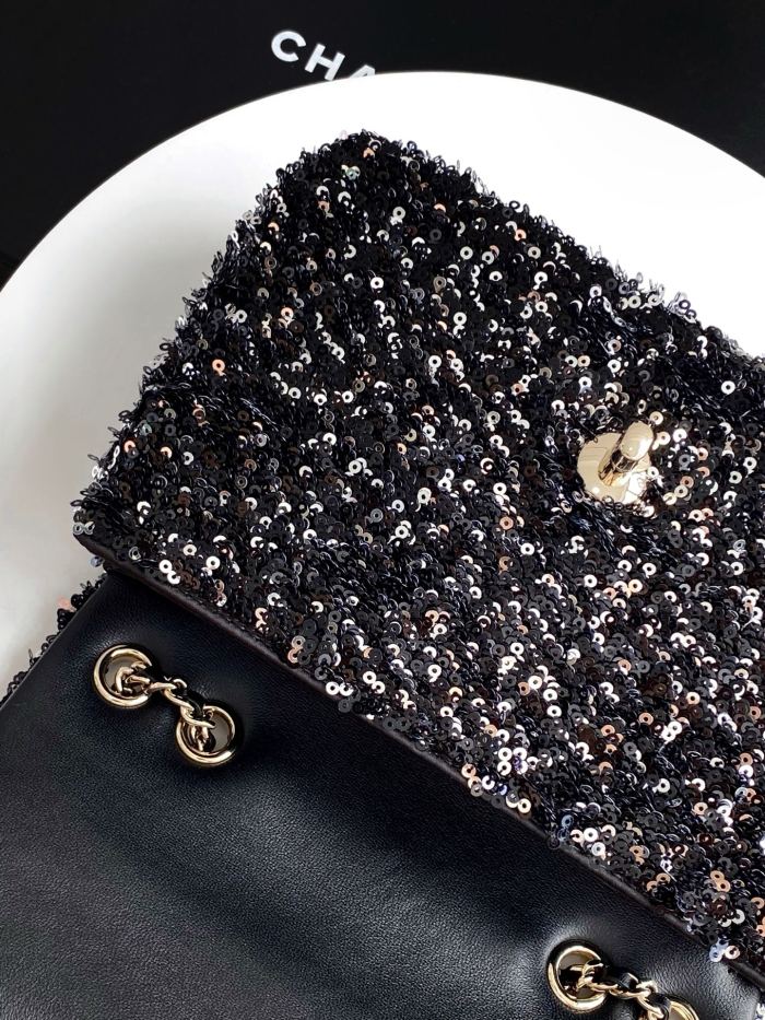 Classic Flap Bag in Sequin “14x21x8cm”-058 =AS4561