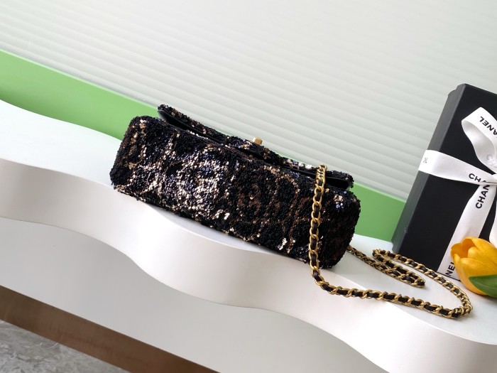 Classic Flap Bag in Sequin “14x21x8cm”-009 =AS4561