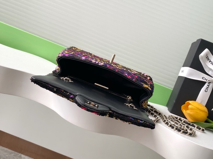 Classic Flap Bag in Sequin “14x21x8cm”-009 =AS4561