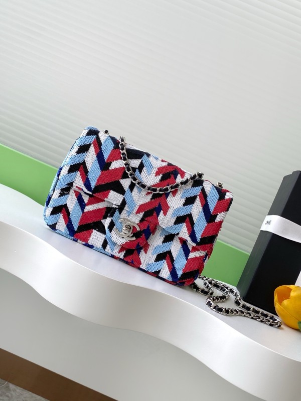 Classic Flap Bag in Sequin “14x21x8cm”-058 =AS4561