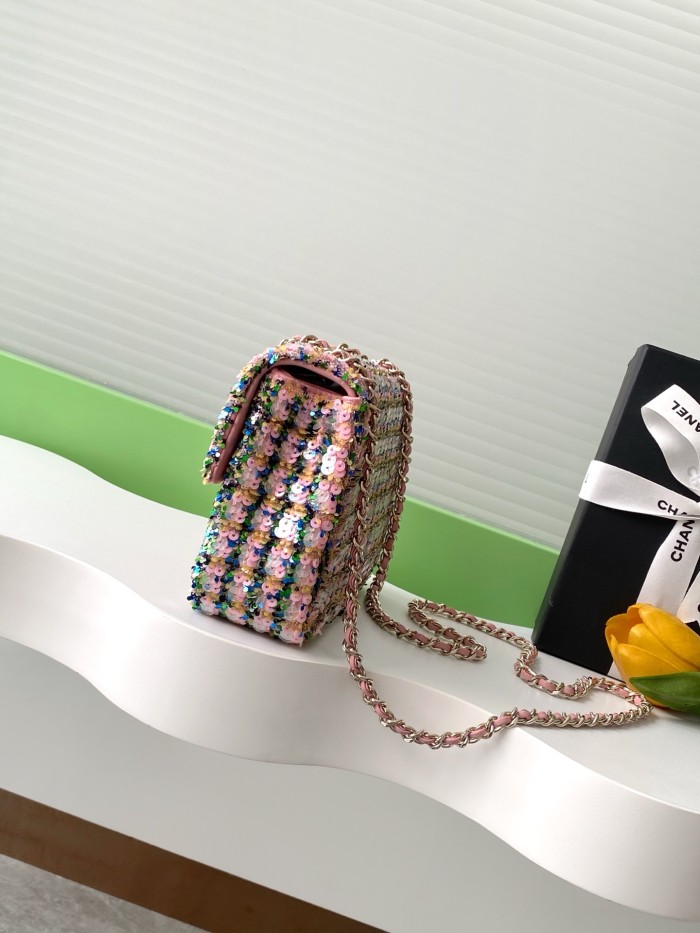 Classic Flap Bag in Sequin “14x21x8cm”-009 =AS4561