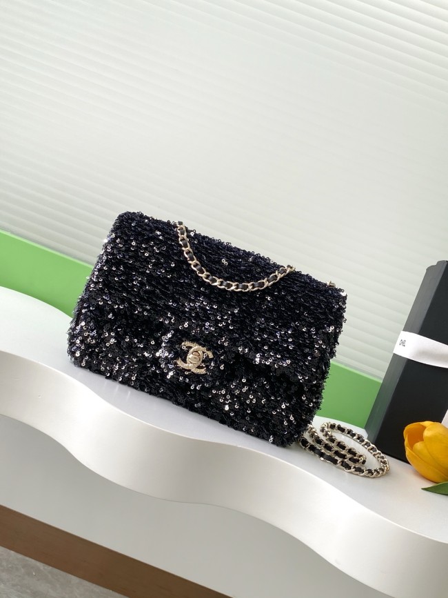Classic Flap Bag in Sequin “14x21x8cm”-058 =AS4561