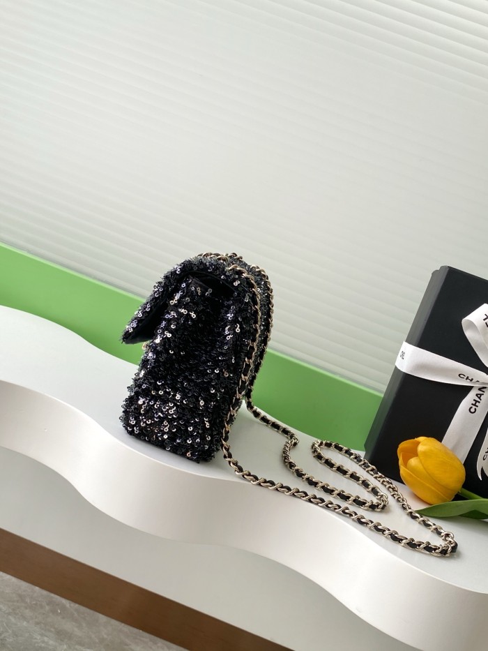 Classic Flap Bag in Sequin “14x21x8cm”-058 =AS4561
