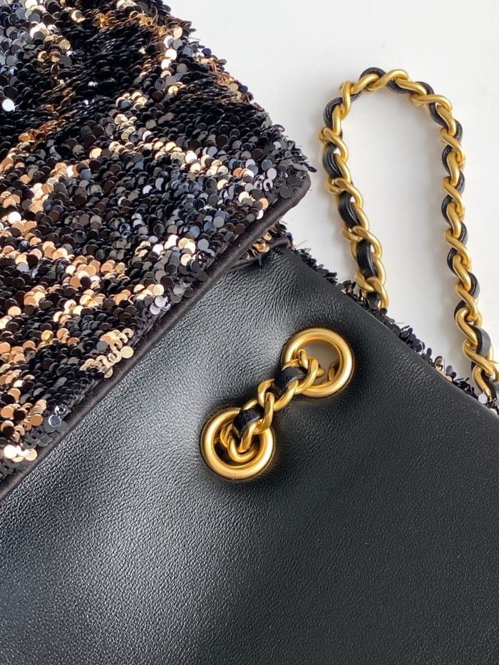 Classic Flap Bag in Sequin “14x21x8cm”-009 =AS4561