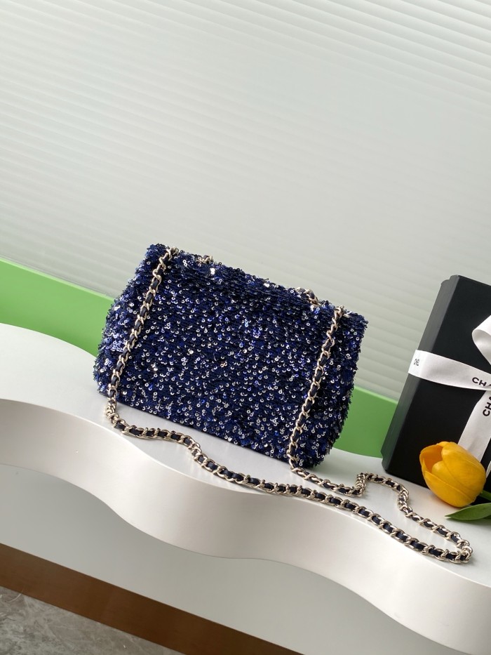 Classic Flap Bag in Sequin “14x21x8cm”-058 =AS4561
