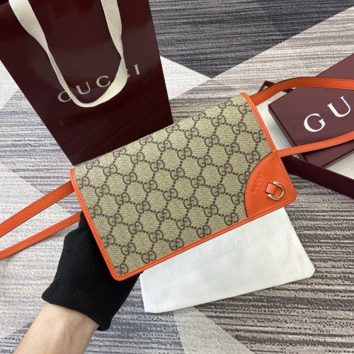 GG Emblem Wallet Sith Leather Strap  “20x12.5x5CM” -033=