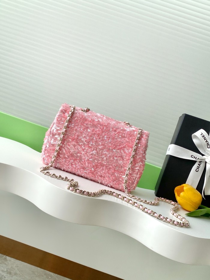 Classic Flap Bag in Sequin “14x21x8cm”-058 =AS4561