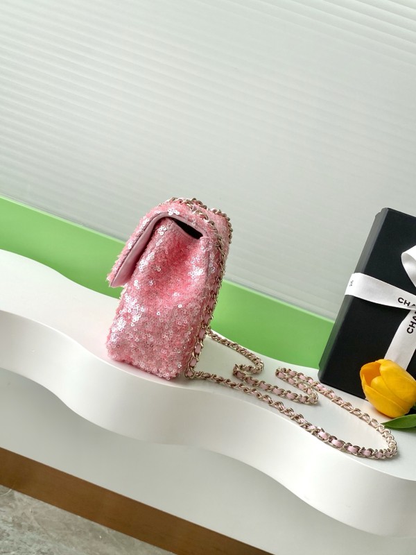 Classic Flap Bag in Sequin “14x21x8cm”-058 =AS4561