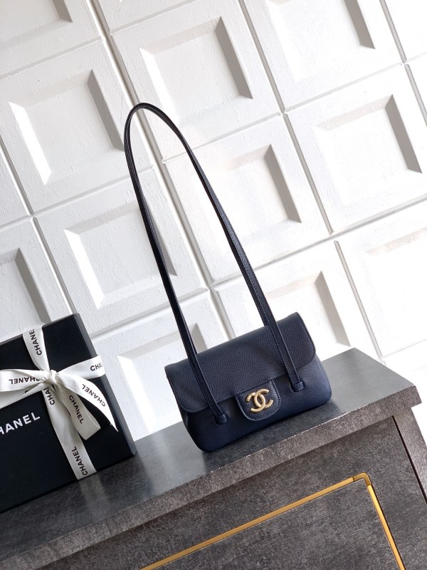 26P Preppy Coco Leather Strap Bag “11.5x17x5cm”-085 =