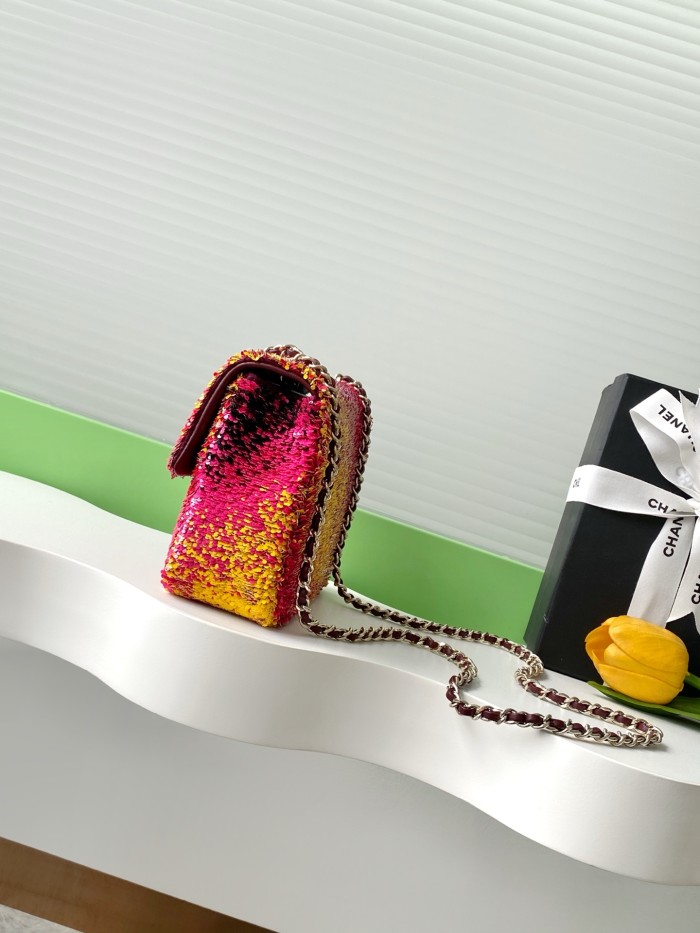 Classic Flap Bag in Sequin “14x21x8cm”-058 =AS4561