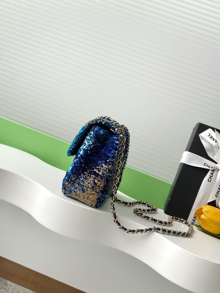 Classic Flap Bag in Sequin “14x21x8cm”-058 =AS4561
