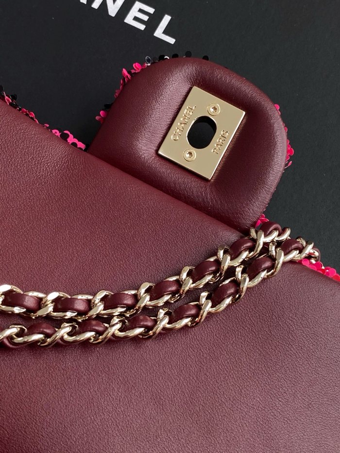 Classic Flap Bag in Sequin “14x21x8cm”-058 =AS4561
