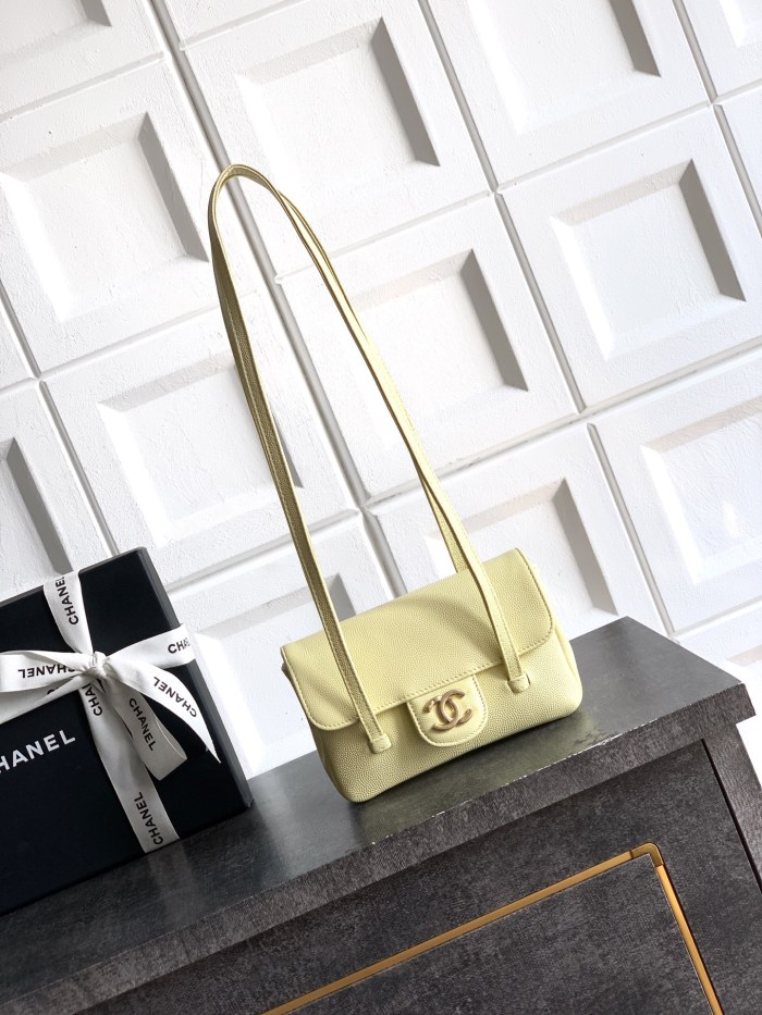 26P Preppy Coco Leather Strap Bag “11.5x17x5cm”-085 =