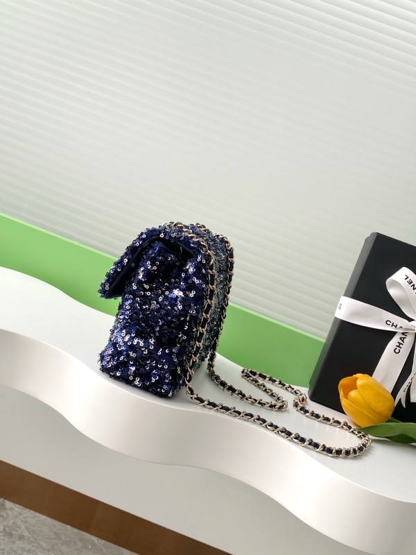 Classic Flap Bag in Sequin “14x21x8cm”-058 =AS4561