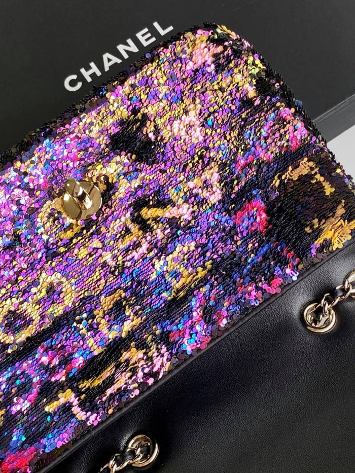 Classic Flap Bag in Sequin “14x21x8cm”-009 =AS4561