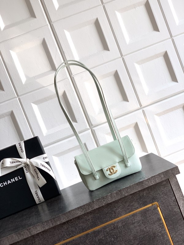 26P Preppy Coco Leather Strap Bag “11.5x17x5cm”-085 =
